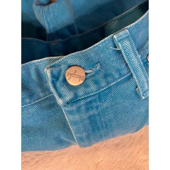 Vintage 1980s Cyan Blue High Rise Wrangler Jeans - Picture 3 of 6